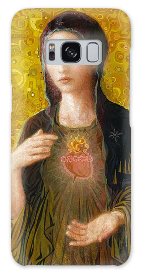 Mary Galaxy Case featuring the painting Immaculate Heart of Mary by Smith Catholic Art