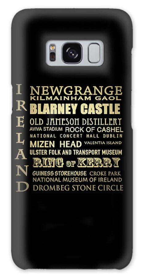 Ireland Galaxy Case featuring the digital art Ireland Famous Landmarks #2 by Patricia Lintner