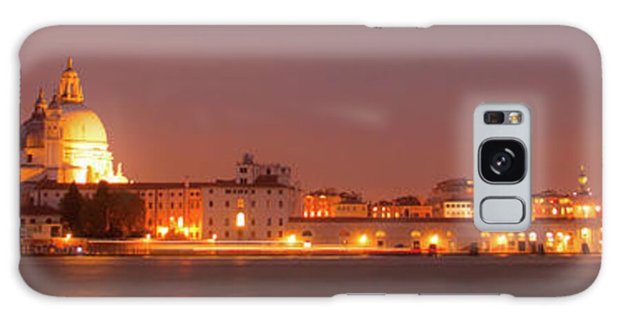 Bridge Galaxy Case featuring the photograph Panorama By Night Of Venice, italian City by Amanda Mohler