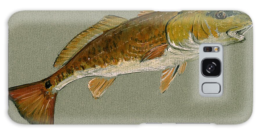 Redfish Galaxy Case featuring the painting Redfish painting #2 by Juan Bosco