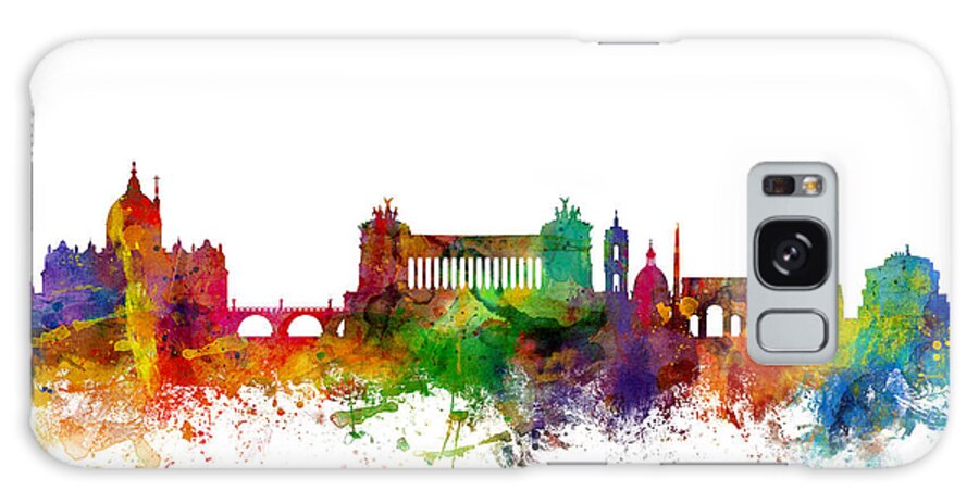 Italy Galaxy Case featuring the digital art Rome Italy Skyline by Michael Tompsett