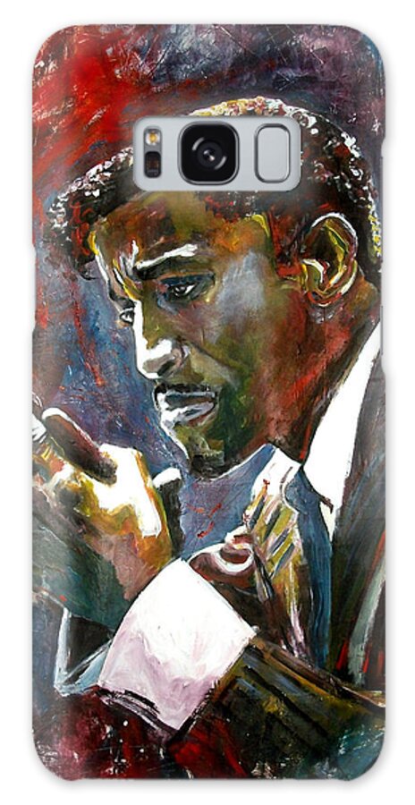 Sammy Galaxy Case featuring the painting Sammy Davis Jr #6 by Marcelo Neira