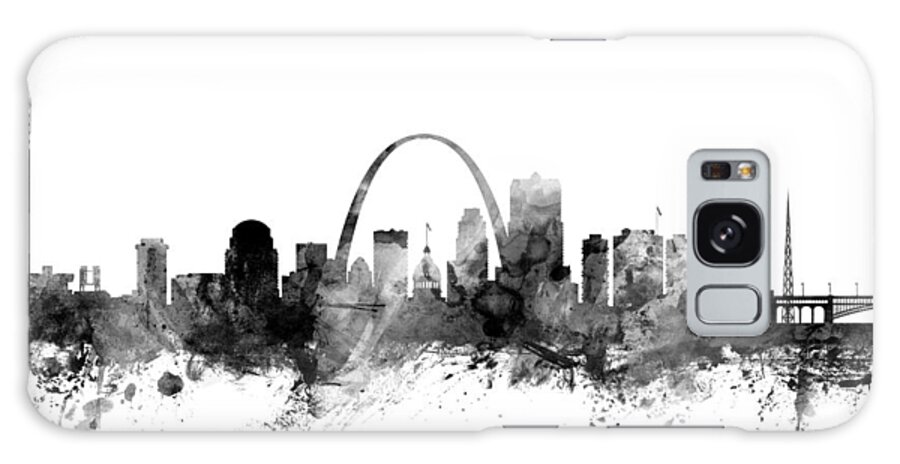 St Louis Galaxy Case featuring the digital art St Louis Missouri Skyline by Michael Tompsett