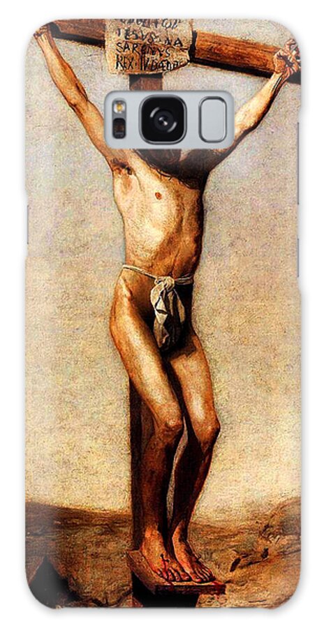 Thomas Eakins Galaxy Case featuring the painting The Crucifixion by Troy Caperton