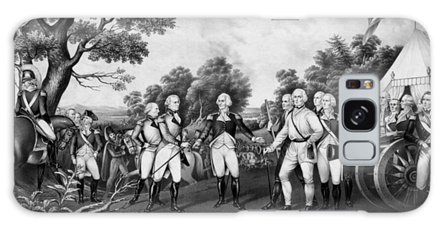 Revolutionary War Galaxy Case featuring the drawing The Surrender of General Burgoyne #1 by War Is Hell Store