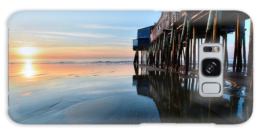 Old Orchard Beach Pier Galaxy Case featuring the photograph Under the Pier #2 by Steve Brown