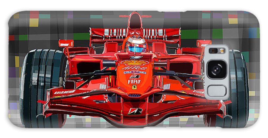 Automotive Galaxy Case featuring the digital art 2008 Ferrari F1 Racing Car Kimi Raikkonen by Yuriy Shevchuk