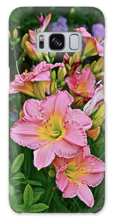 Daylilies Galaxy S8 Case featuring the photograph 2015 Summer at the Garden Daylilies 1 by Janis Senungetuk