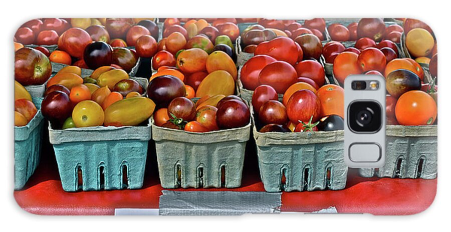 Cherry Tomatoes Galaxy Case featuring the photograph 2017 Monona Farmers' Market August Heirloom Cherry Tomatoes by Janis Senungetuk
