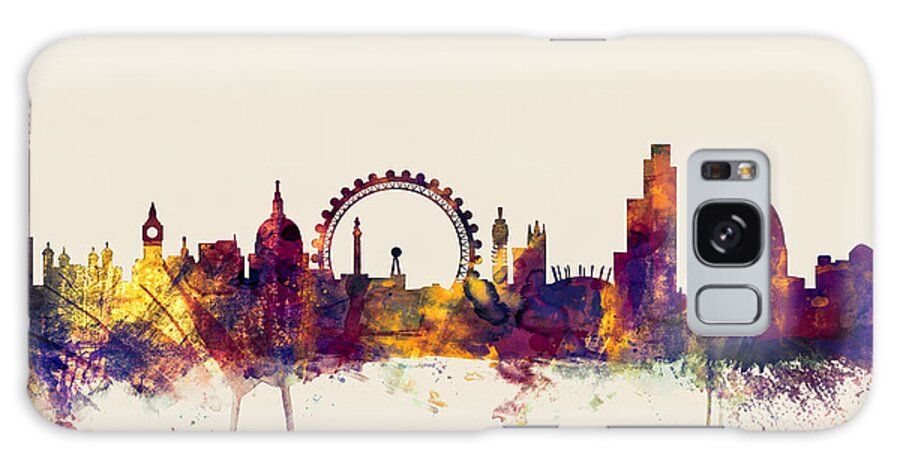 London Galaxy Case featuring the digital art London England Skyline #26 by Michael Tompsett