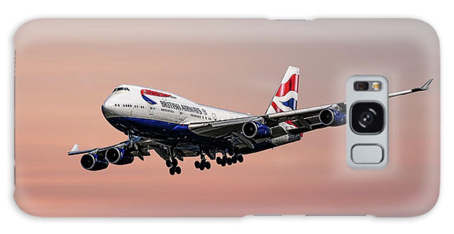British Galaxy Case featuring the mixed media British Airways Boeing 747-436 #28 by Smart Aviation