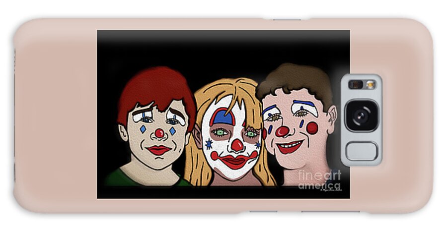 Clown Galaxy S8 Case featuring the digital art 3 Jesters by Megan Dirsa-DuBois
