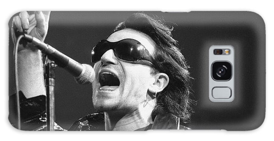 Singer Galaxy Case featuring the photograph U2 - Paul Hewson - Bono #1 by Concert Photos