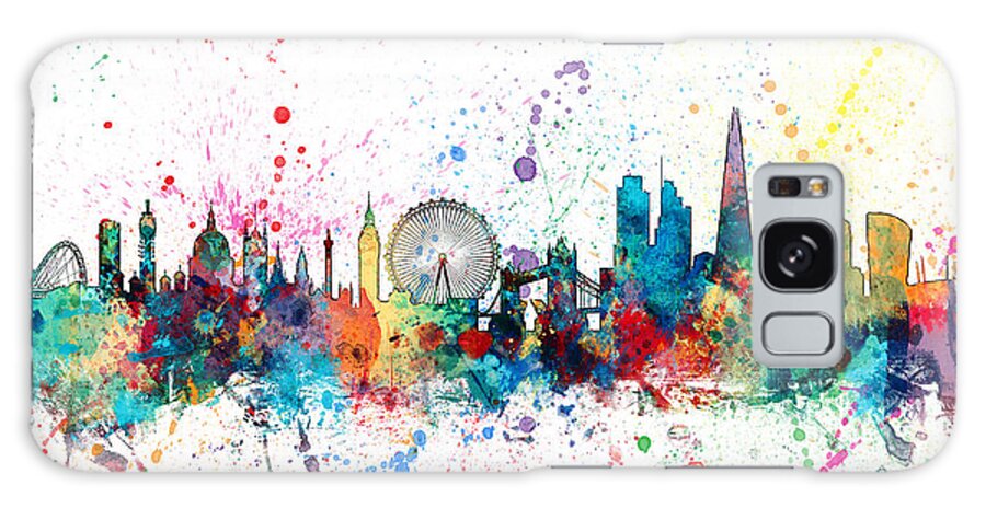 London Galaxy Case featuring the digital art London England Skyline by Michael Tompsett