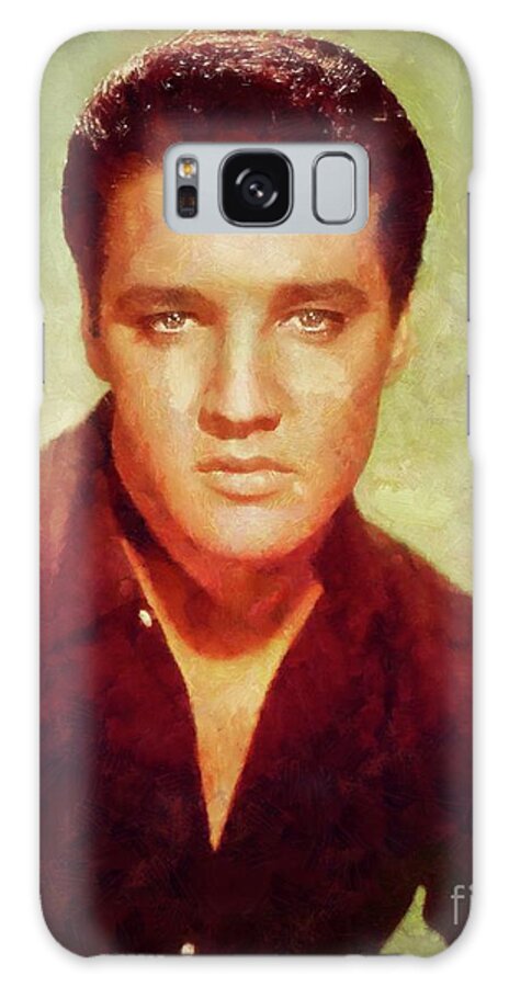 Music Galaxy Case featuring the painting Elvis Presley, Rock and Roll Legend #4 by Esoterica Art Agency