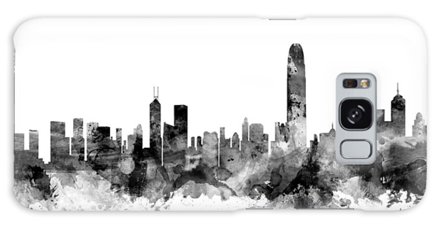 Watercolour Galaxy Case featuring the digital art Hong Kong Skyline #4 by Michael Tompsett