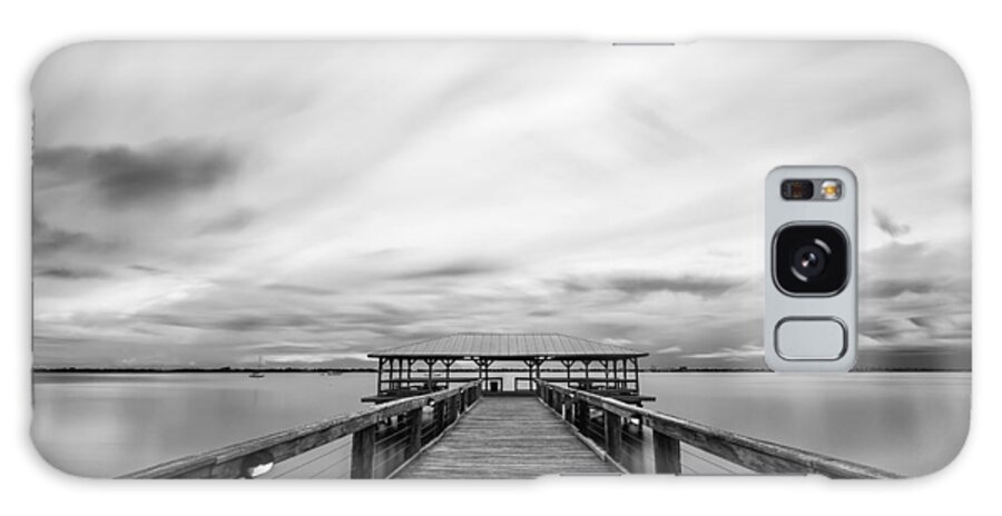 Melbourne Beach Pier Galaxy Case featuring the photograph Melbourne Beach Pier Sunset #4 by Stefan Mazzola