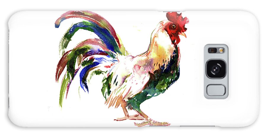 Rooster Galaxy Case featuring the painting Rooster #4 by Suren Nersisyan