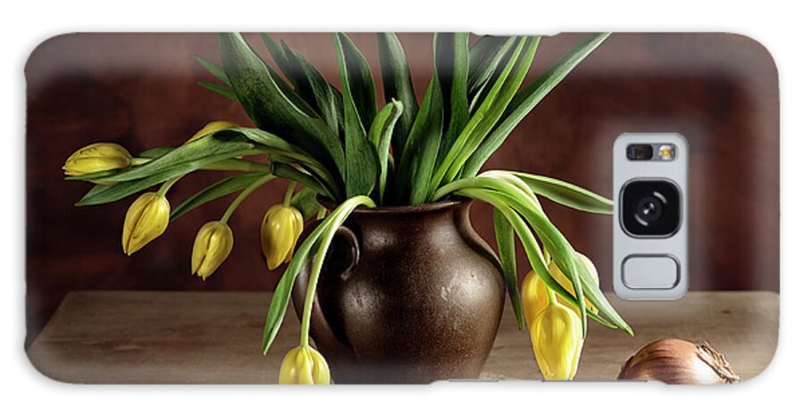 Still Life Galaxy Case featuring the photograph Still Life with Tulips by Nailia Schwarz