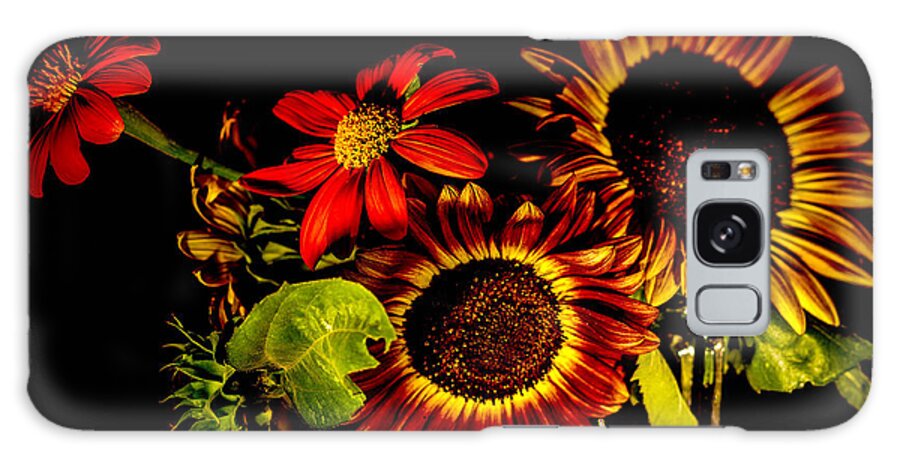 Flower Galaxy Case featuring the photograph Sunflowers #5 by Gerald Kloss