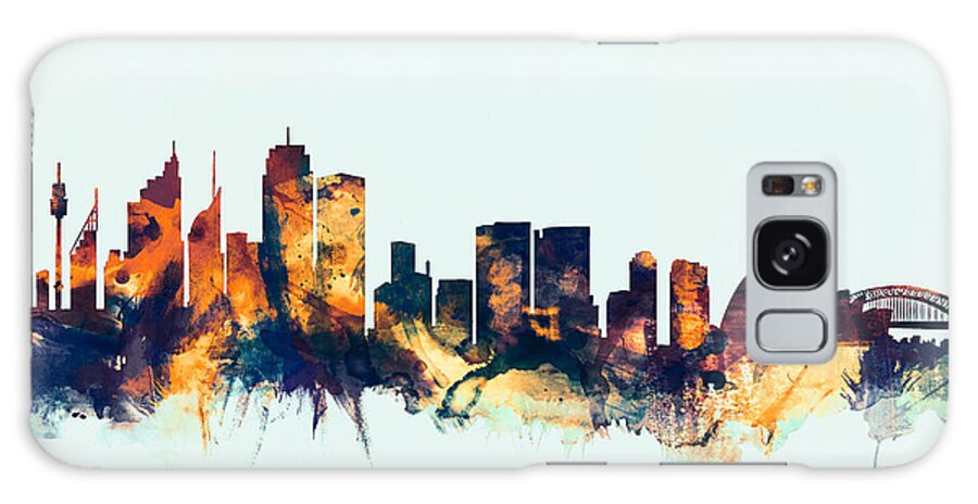Sydney Galaxy Case featuring the digital art Sydney Australia Skyline #4 by Michael Tompsett