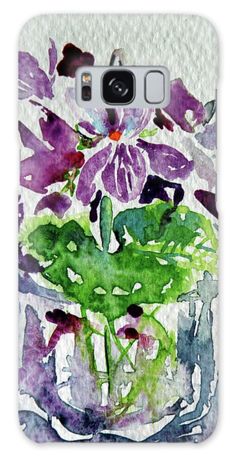 Violet Galaxy Case featuring the painting Violet #4 by Kovacs Anna Brigitta