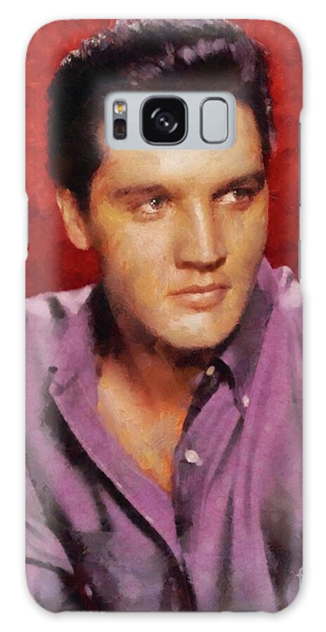 Music Galaxy Case featuring the painting Elvis Presley, Rock and Roll Legend #5 by Esoterica Art Agency
