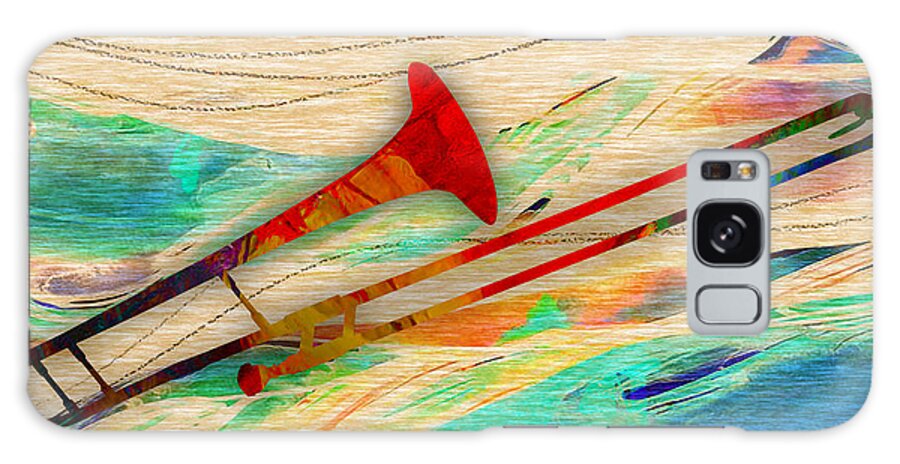 Trombone Galaxy Case featuring the mixed media Trombone Collection #5 by Marvin Blaine