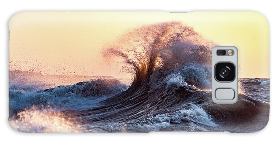 Waves Galaxy Case featuring the photograph Lake Erie Waves by Dave Niedbala