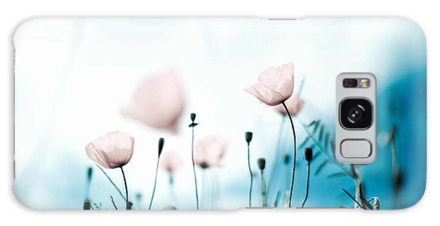 Poppy Galaxy Case featuring the photograph Corn Poppy Flowers #6 by Nailia Schwarz