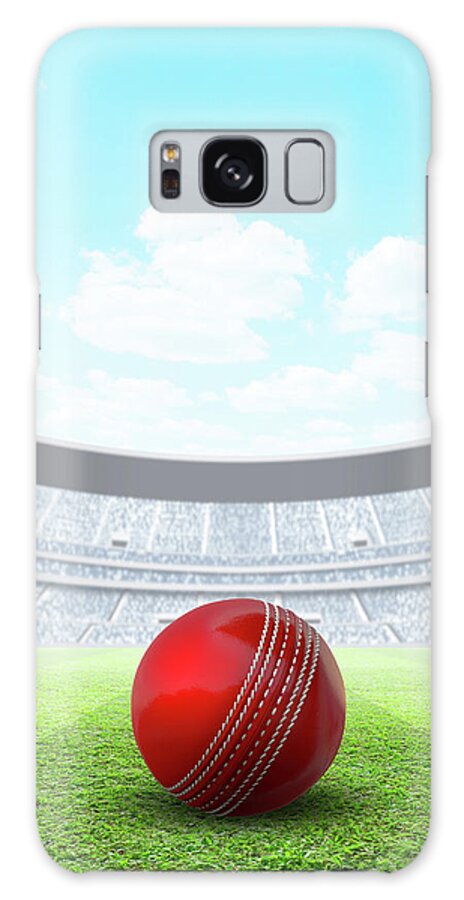 Cricket Galaxy S8 Case featuring the digital art Floodlit Stadium Day #6 by Allan Swart