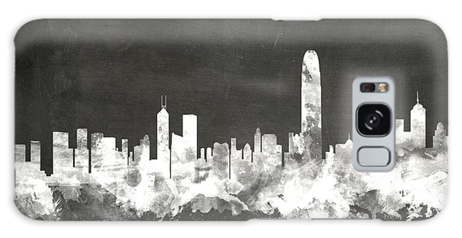 Watercolour Galaxy Case featuring the digital art Hong Kong Skyline #6 by Michael Tompsett