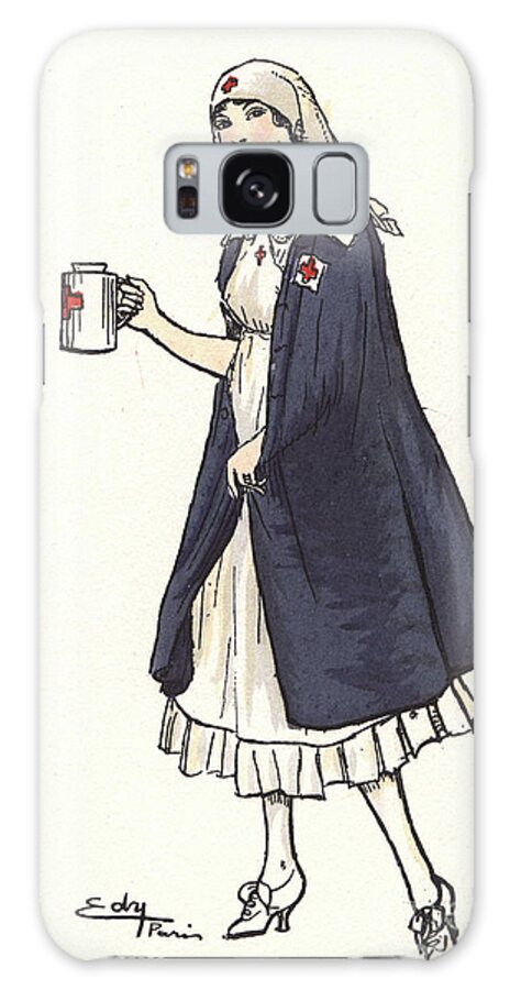 1920 Galaxy Case featuring the drawing NURSE, c1920. #6 by Granger
