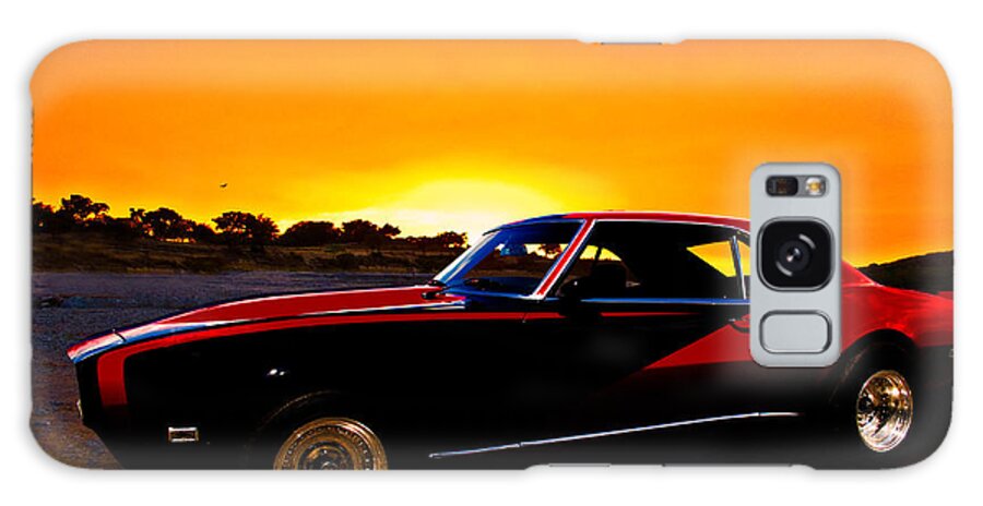 67 Galaxy Case featuring the photograph 69 Camaro Up At Rocky Ridge For Sunset by Chas Sinklier