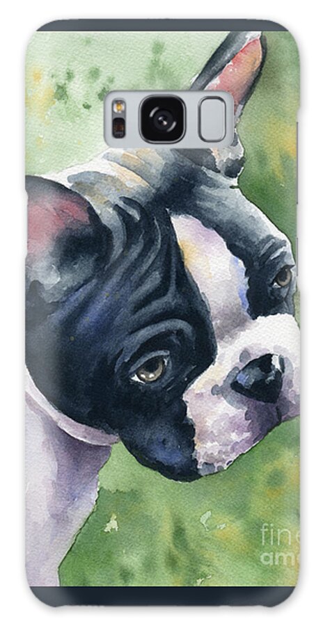 Boston Galaxy Case featuring the painting Boston Terrier #6 by David Rogers