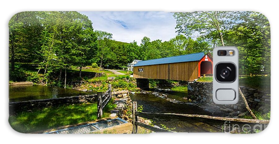 Covered Bridge Galaxy Case featuring the photograph Green River Covered Bridge. #7 by New England Photography