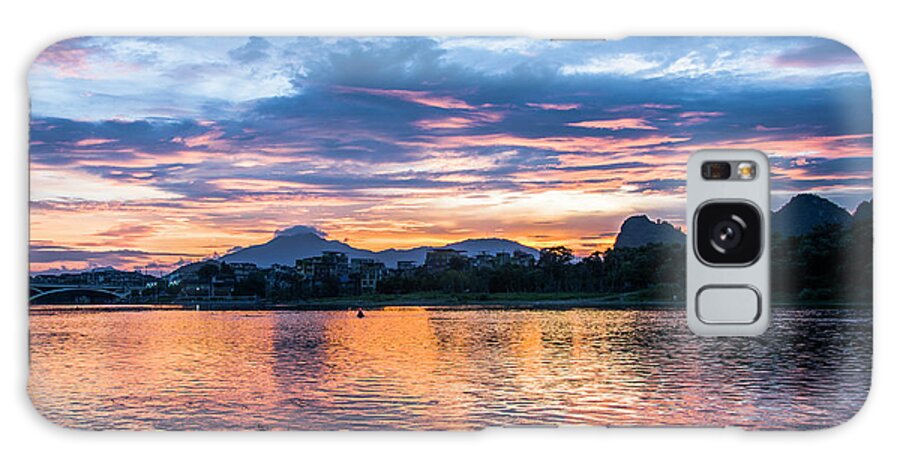 River Galaxy Case featuring the photograph Sunrise scenery in the morning #7 by Carl Ning