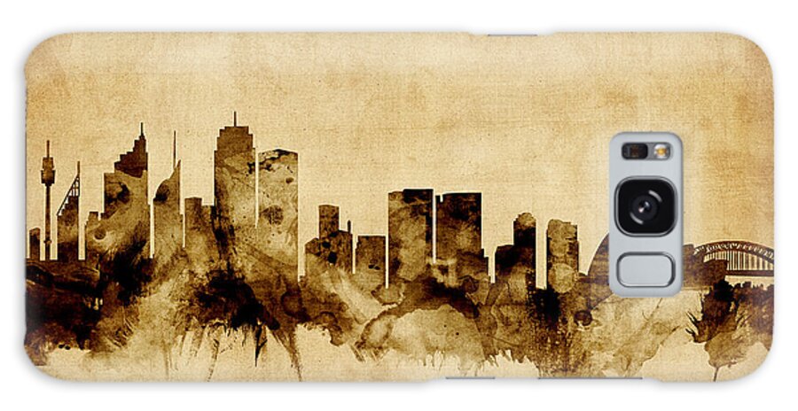 Sydney Galaxy Case featuring the digital art Sydney Australia Skyline #7 by Michael Tompsett