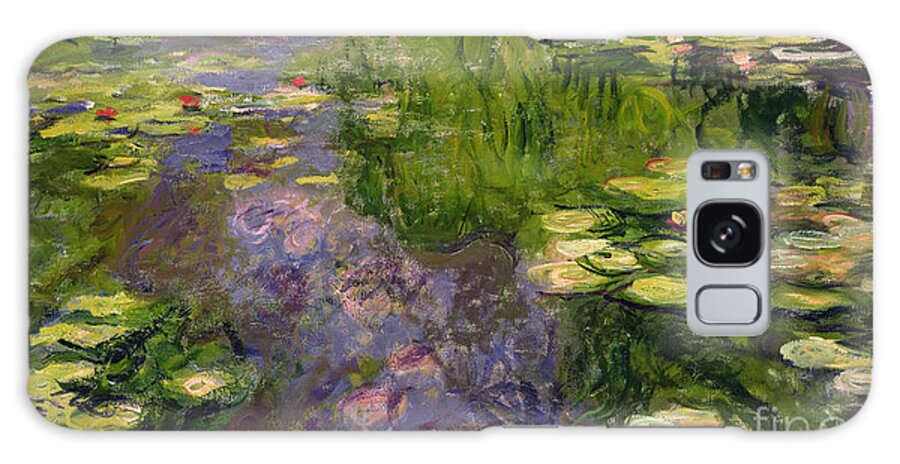 Nympheas; Water; Lily; Waterlily; Impressionist; Green; Purple Galaxy Case featuring the painting Waterlilies by Claude Monet