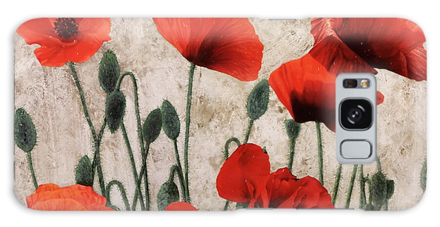 Poppies Galaxy Case featuring the painting 7papaveri7 by Guido Borelli