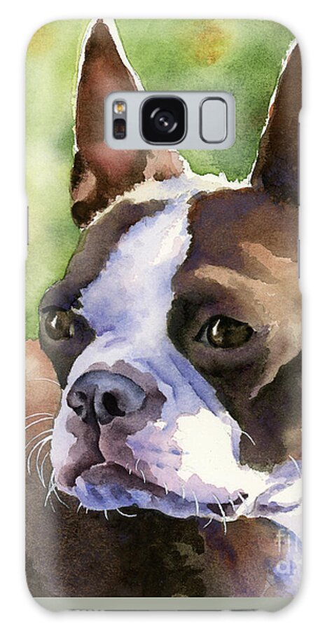 Boston Galaxy Case featuring the painting Boston Terrier #8 by David Rogers
