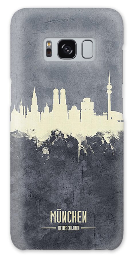 Munich Galaxy Case featuring the digital art Munich Germany Skyline by Michael Tompsett