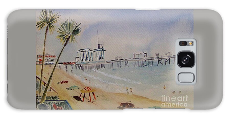 Painting Galaxy Case featuring the painting A California Pier by Eleanor Robinson