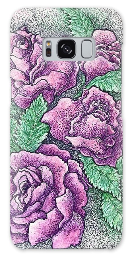 Roses Galaxy Case featuring the mixed media Corsage by Yvonne Blasy