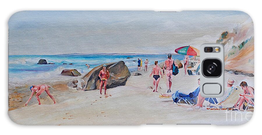 Beach Galaxy Case featuring the painting A Day at the Beach by P Anthony Visco