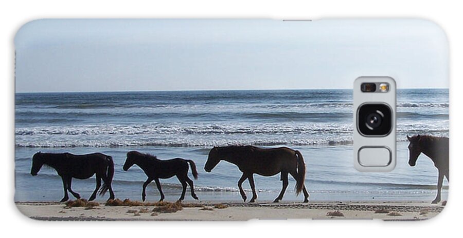 Wild Spanish Mustangs Galaxy Case featuring the photograph A Family Gathering by Kim Galluzzo