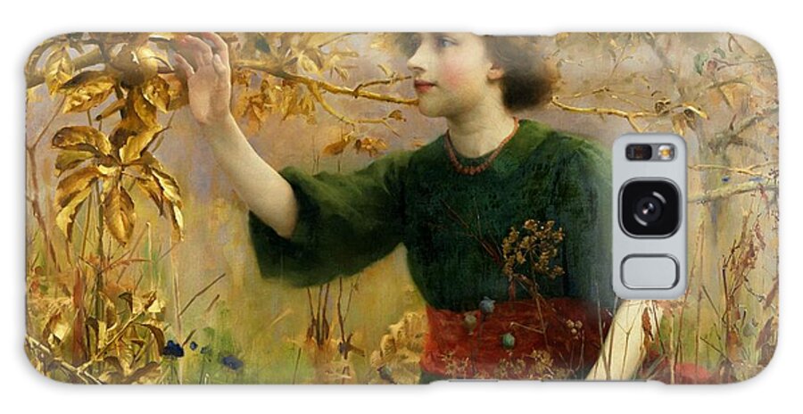 A Golden Dream Galaxy Case featuring the painting A Golden Dream by Thomas Cooper Gotch