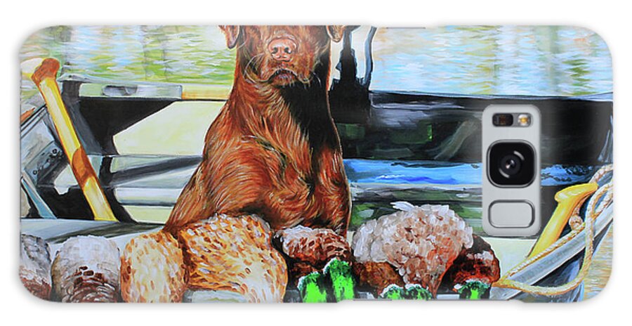 Dogs Galaxy Case featuring the painting A Good Morning's Work by Karl Wagner