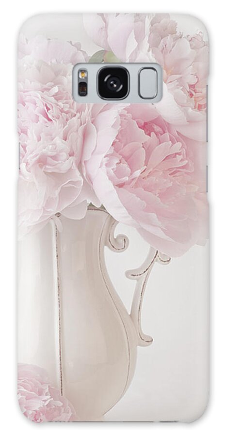 Peony Galaxy S8 Case featuring the photograph A Jug Of Soft Pink Peonies by Sandra Foster