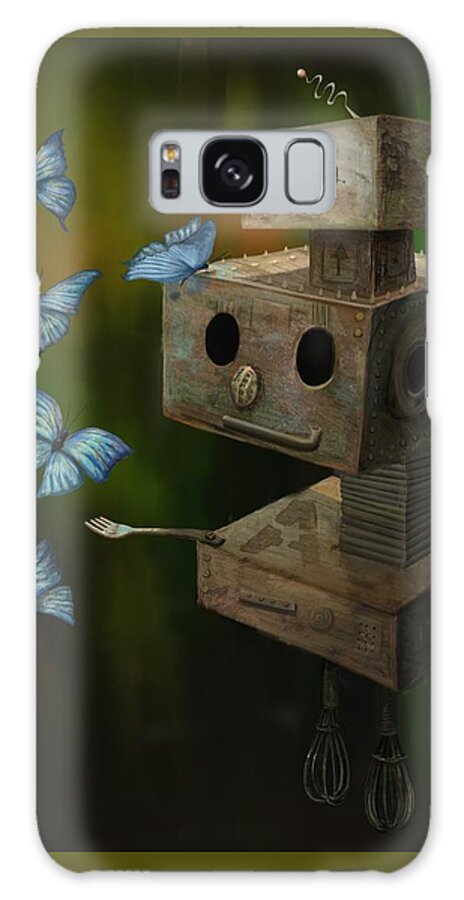 Robot Galaxy Case featuring the digital art A Little Curiosity by Catherine Swenson